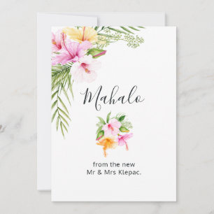 Carte De Remerciements Fleur tropicale d'été