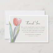 Carte De Remerciements Fleur Tulip Sympathy Funérailles (Devant)