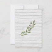 Carte De Remerciements Fleur vert de bois blanc géométrique (Dos)