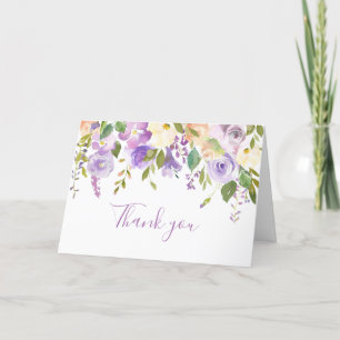 Carte De Remerciements Fleur violet