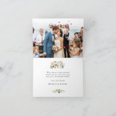 carte de remerciements fleuri rose vif (Intérieur)