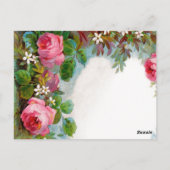 Carte de remerciements fleurie mignonne (Dos)