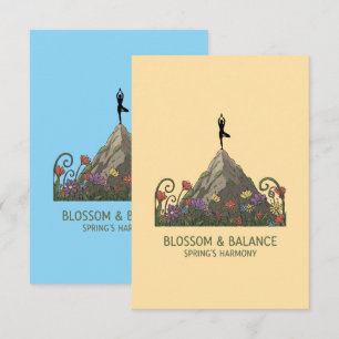 Carte De Remerciements Fleurir & Équilibre Arbre de Yoga Harmonie Print