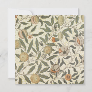 Carte De Remerciements Fleuriste vintage William Morris Art nouveau fruit