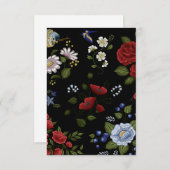 Carte De Remerciements Fleurs (Devant / Derrière)