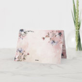 Carte De Remerciements Fleurs à l'aquarelle Vierge (Dos)