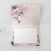 Carte De Remerciements Fleurs à l'aquarelle Vierge (Intérieur)