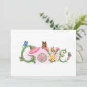 Carte De Remerciements Fleurs Amour (Debout devant)