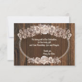 Carte De Remerciements Fleurs Aquarelle Rustique (Dos)