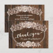 Carte De Remerciements Fleurs Aquarelle Rustique (Devant / Derrière)