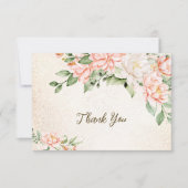 Carte De Remerciements Fleurs blanches à l'aquarelle de fête élégante (Devant)