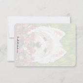 Carte De Remerciements Fleurs blanches et roses (Dos)