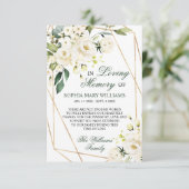 Carte De Remerciements Fleurs blanches et verdure Mémoire de Sympathie (Debout devant)