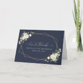 Carte De Remerciements Fleurs blanches, Fleurs de crème, Boho, Anniversai (Devant)