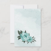 Carte De Remerciements fleurs bleues verdure botanique (Dos)