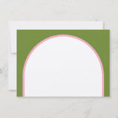Carte De Remerciements Fleurs Boho - Rose, Vert, Corail (Dos)