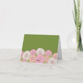 Carte De Remerciements Fleurs Boho - Rose, Vert, Corail (Dos)