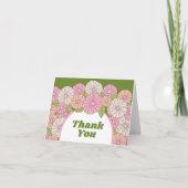 Carte De Remerciements Fleurs Boho - Rose, Vert, Corail (Devant)