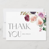 Carte De Remerciements Fleurs botaniques de Bourgogne aux figues et baies (Devant)