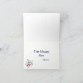 Carte De Remerciements Fleurs botaniques "Merci" (Intérieur)