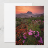 Carte De Remerciements Fleurs | Chiang Dao, Chiang Mai, Thaïlande (Devant / Derrière)