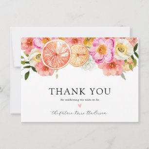 Carte De Remerciements Fleurs Citron Roses Remerciements pour la Fête de