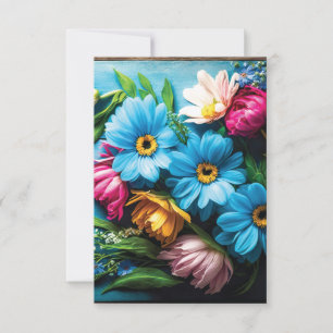 Carte De Remerciements Fleurs colorées