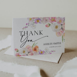 Carte De Remerciements Fleurs Colorées