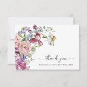 Carte De Remerciements Fleurs Colorées (Devant)