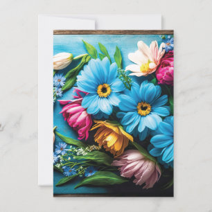 Carte De Remerciements Fleurs colorées