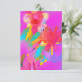 Carte De Remerciements Fleurs colorées d'aquarelle fuschia abstraite chit (Debout devant)