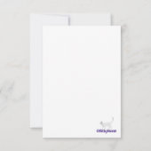 Carte De Remerciements Fleurs colorées d'aquarelle fuschia abstraite chit (Dos)