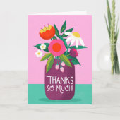 Carte De Remerciements Fleurs colorées et audacieuses  (Devant)