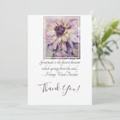 Carte De Remerciements Fleurs dahlia violettes en aquarelle (Debout devant)