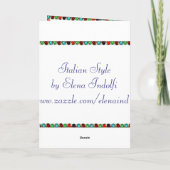 Carte De Remerciements Fleurs dans le cadre des étincelles (Dos)