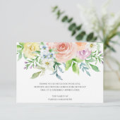 Carte De Remerciements Fleurs d'aquarelle de la pêche florale Sympathie f (Debout devant)