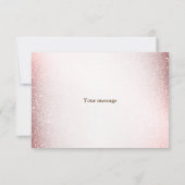 Carte De Remerciements Fleurs d'aquarelle rose fêtards Parties scintillan (Dos)