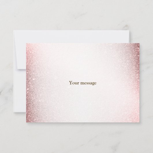 Carte De Remerciements Fleurs d'aquarelle rose fêtards Parties scintillan (Dos)