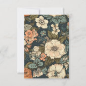 Carte De Remerciements Fleurs d'aquarelle vintages Professionnel (Dos)