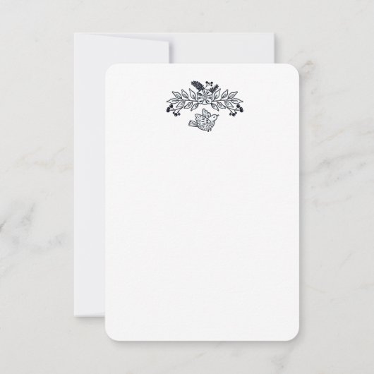 Carte De Remerciements Fleurs d'arche de photo capricieuses de Noël (Dos)