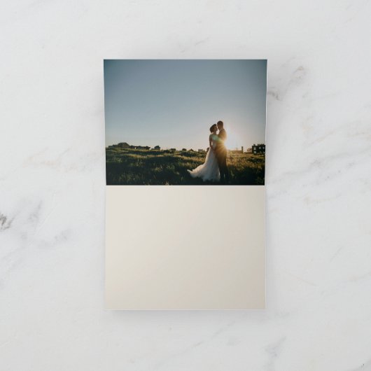 Carte De Remerciements Fleurs d'automne botaniques rustiques horizontales (Intérieur)