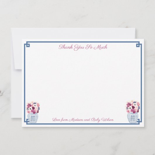 Carte De Remerciements Fleurs d'automne élégantes Orchidées Roses Shower  (Devant)