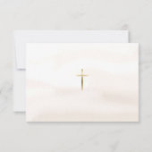 Carte De Remerciements Fleurs de Boho Vin et Crème Baptême orthodoxe (Dos)