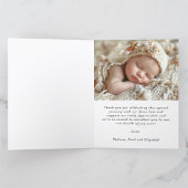 Carte De Remerciements Fleurs de cadre d'arc de script moderne