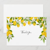 Carte De Remerciements Fleurs de citron (Devant / Derrière)