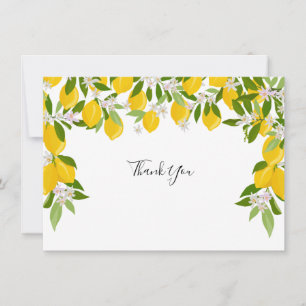 Carte De Remerciements Fleurs de citron verdure