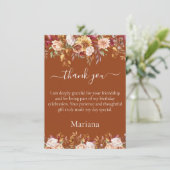 Carte de remerciements Fleurs de feuillage de tome (Debout devant)