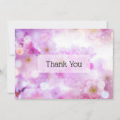 Carte De Remerciements Fleurs de fleurs de cerisier rose (Devant)