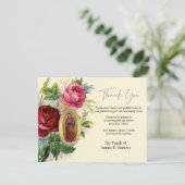 Carte De Remerciements Fleurs de Guadalupe Condoléances de deuil sympath (Debout devant)