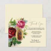 Carte De Remerciements Fleurs de Guadalupe Condoléances de deuil sympath (Devant / Derrière)